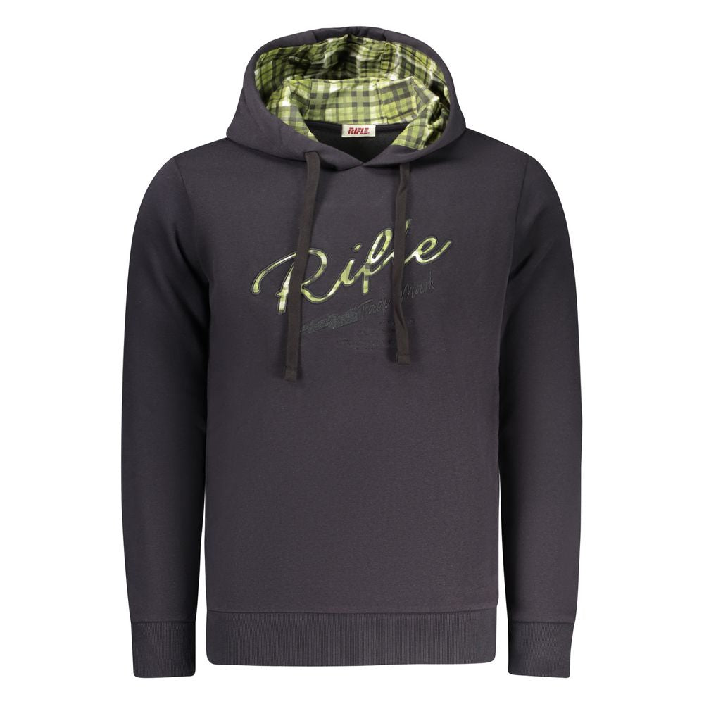 Rifle Blue Cotton Men's Hoodie | Regal Royce
