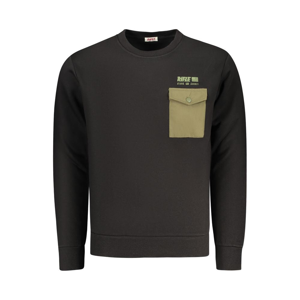 Rifle Black Cotton Men's Sweatshirt | Regal Royce