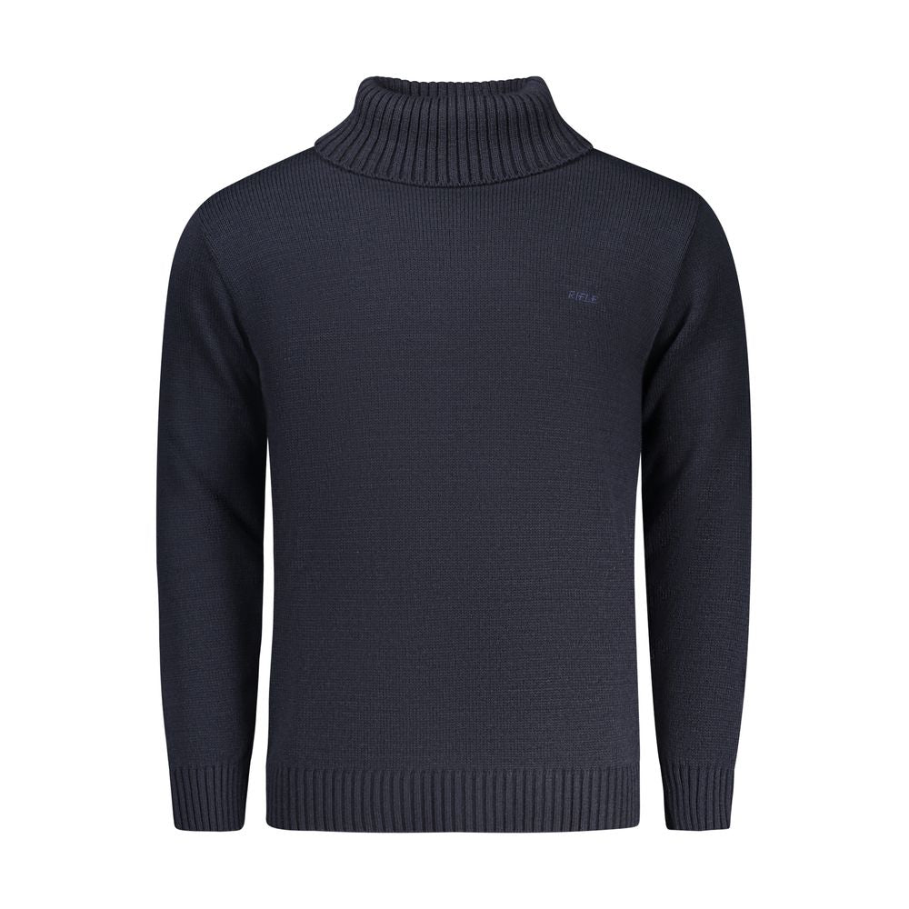 Rifle "Blue Acrylic Men Sweater Turtleneck" | Regal Royce