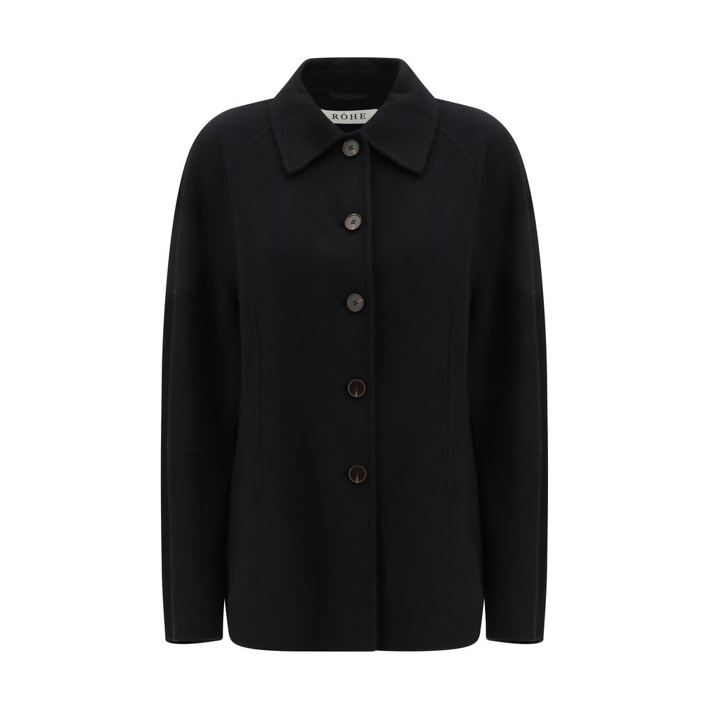 Rohe Black Wool Coat | Regal Royce
