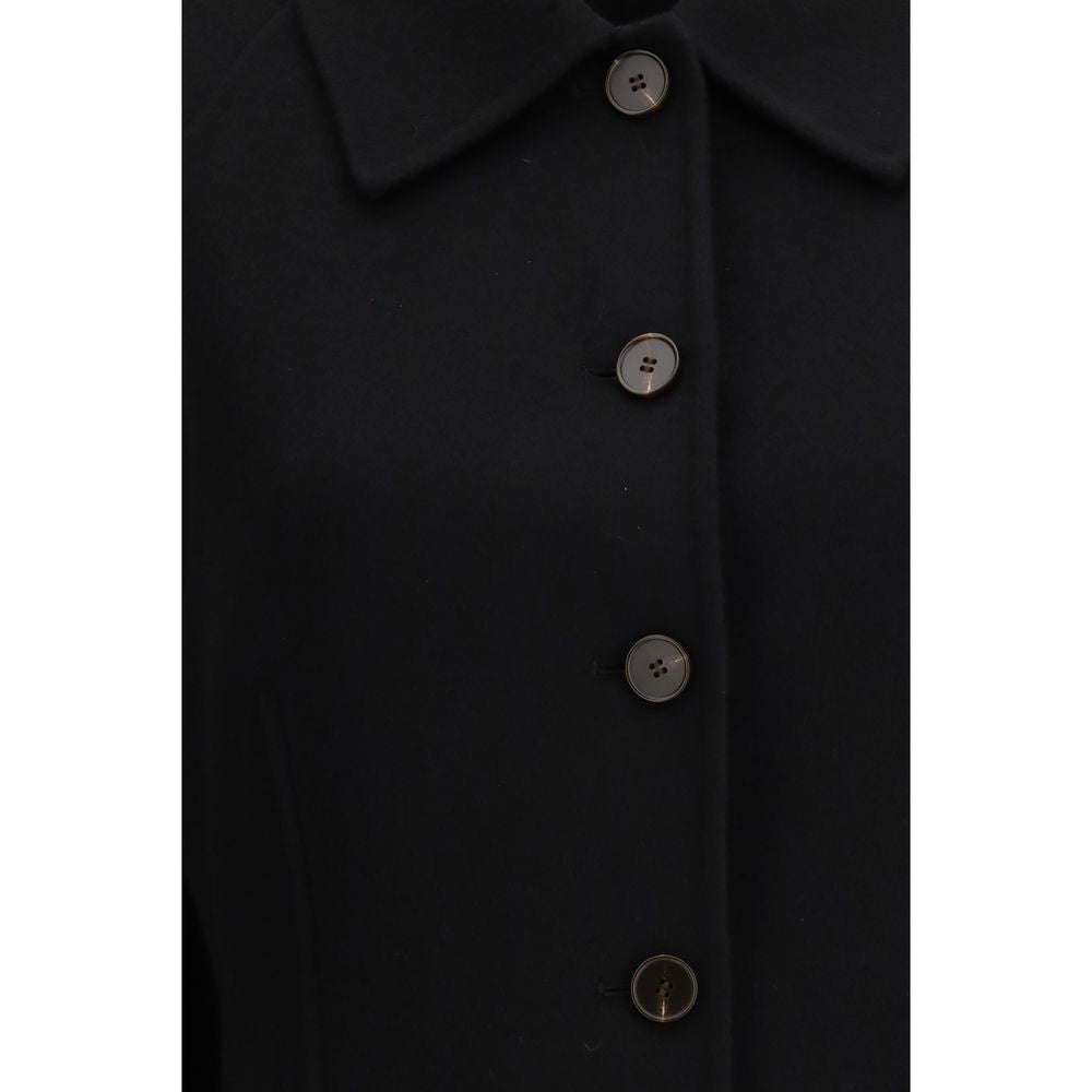 Rohe Black Wool Coat | Regal Royce
