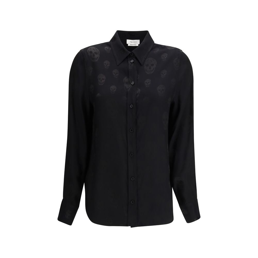 Alexander McQueen Black Viscose Pattern Shirt | Regal Royce