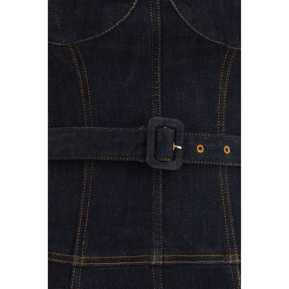 Self-Portrait Blue Cotton Casual Dress | Regal Royce