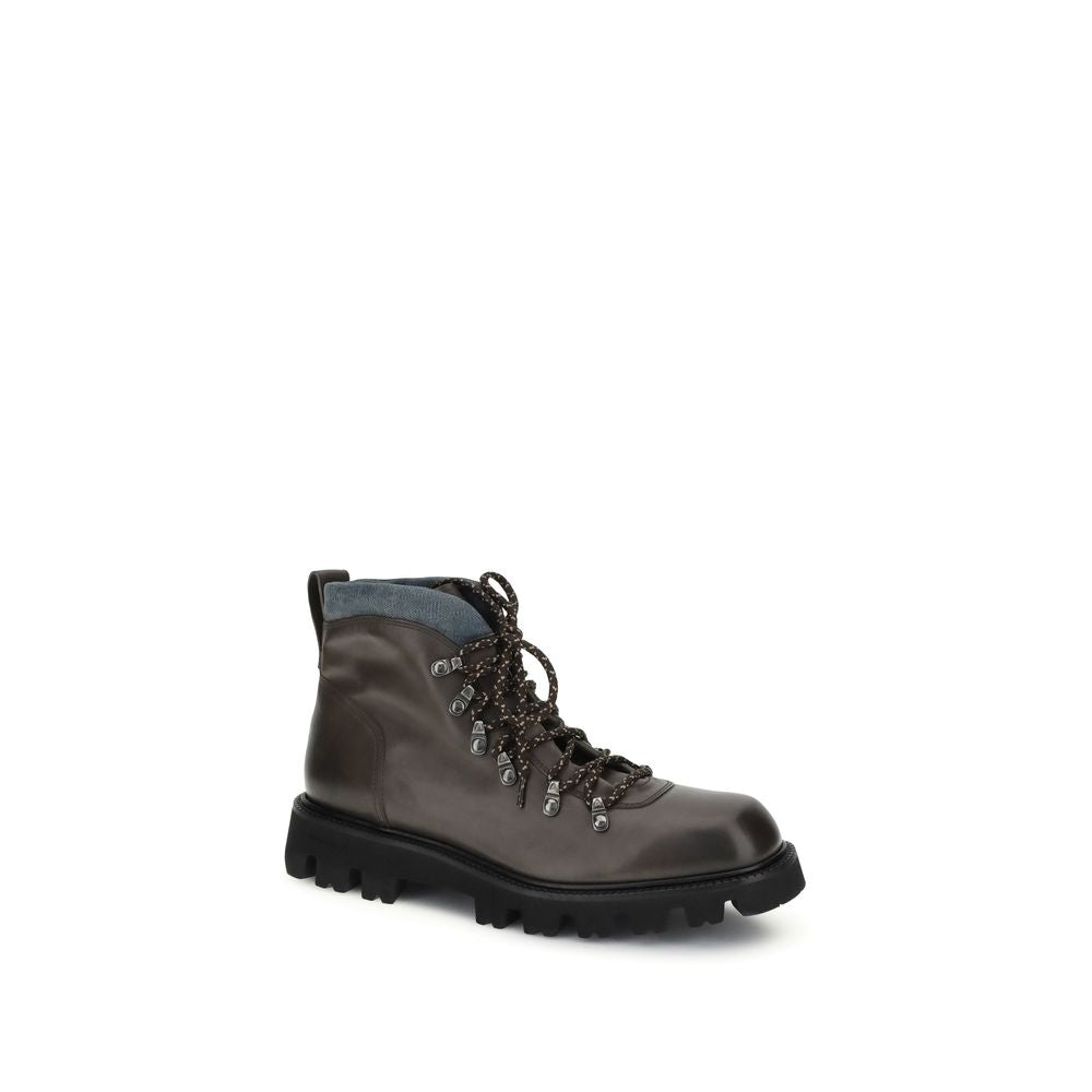 Fratelli Rossetti Brown Calf Leather Bos Taurus Lace-Up Boots | Regal Royce