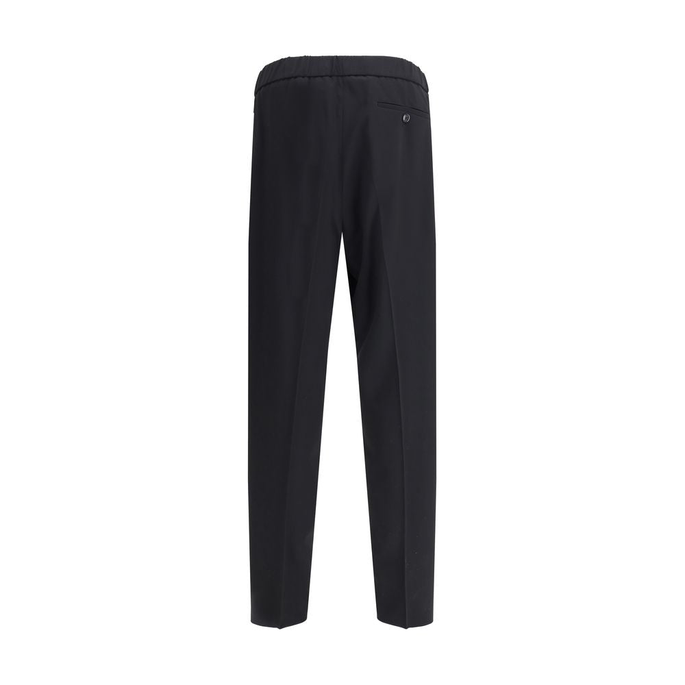 Giorgio Armani Black Cotton Casual Pants | Regal Royce