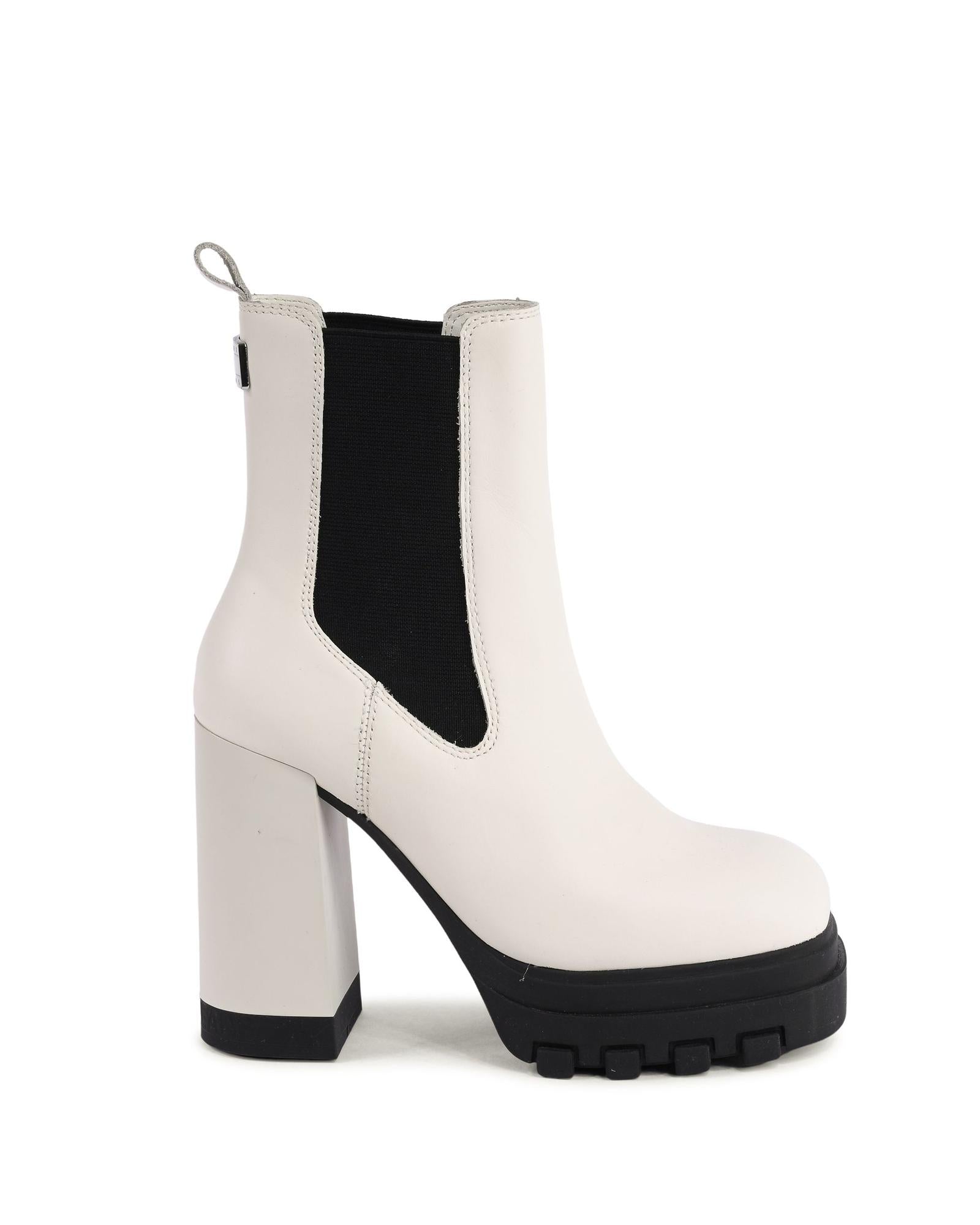 Tommy Hilfiger White Leather Ankle Boots | Regal Royce