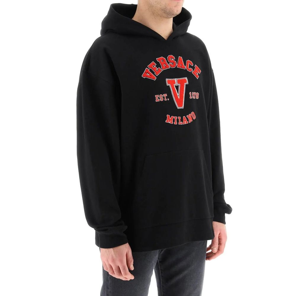 Versace Black Cotton Sweatshirt | Regal Royce