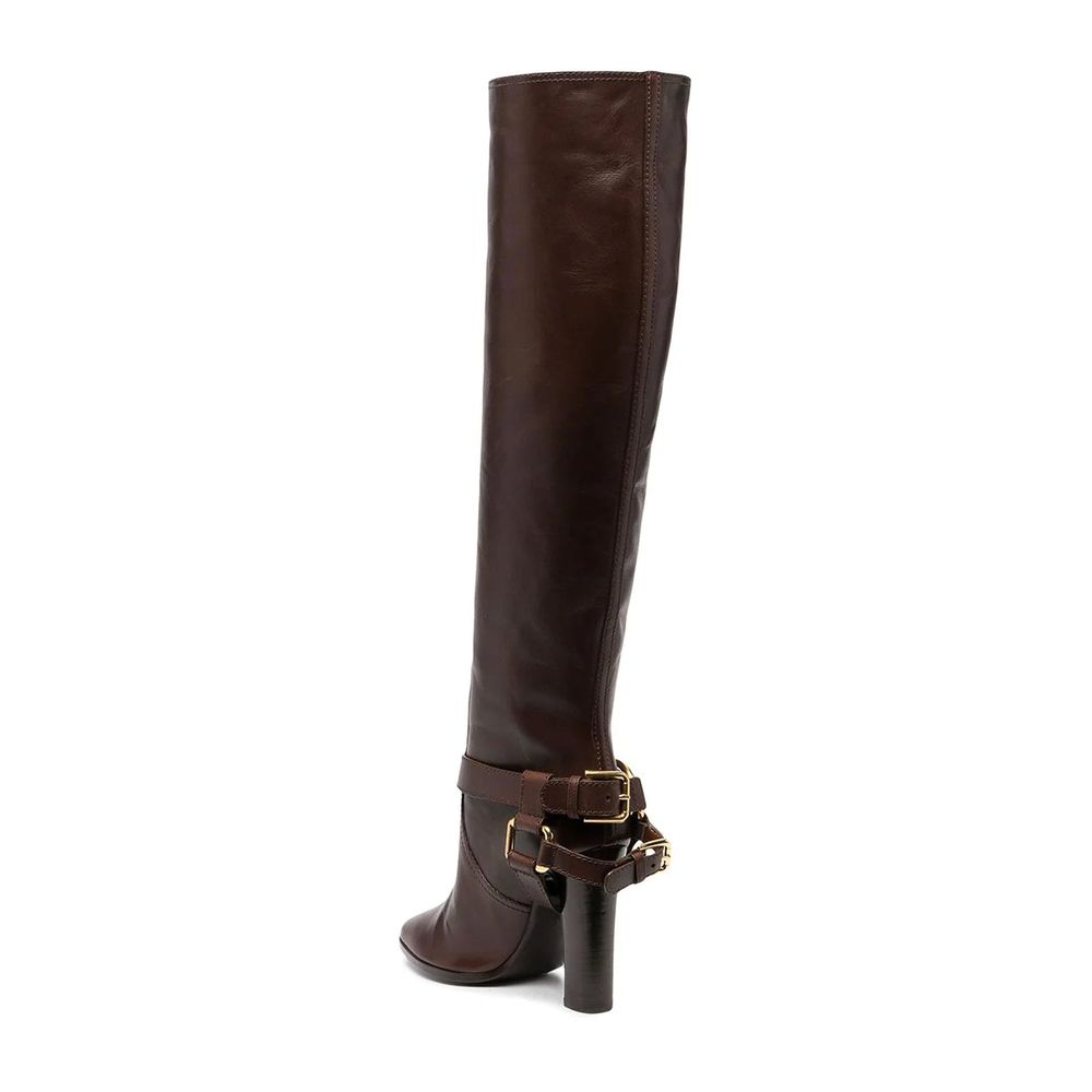 Dolce & Gabbana Brown Calfskin High Heel Boots | Regal Royce