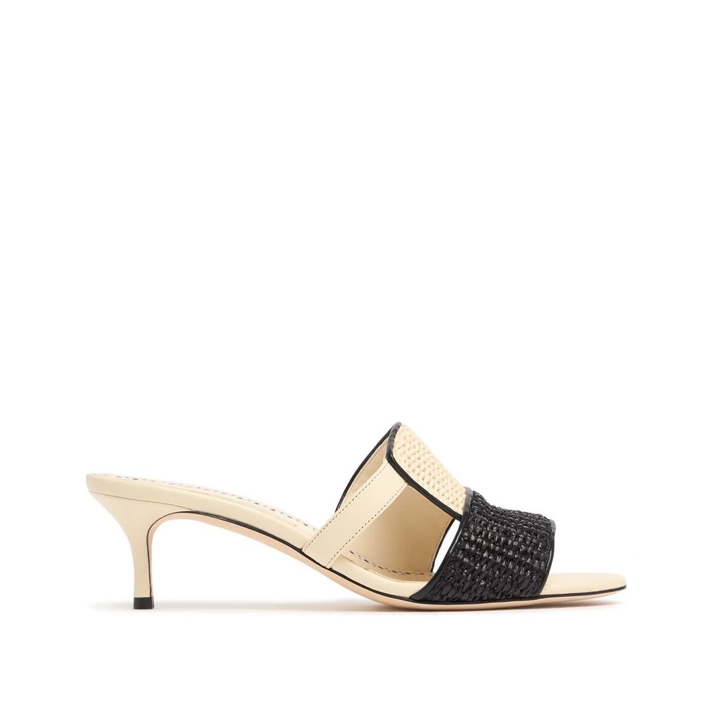 Manolo Blahnik Beige Leather Flat Sandals | Regal Royce