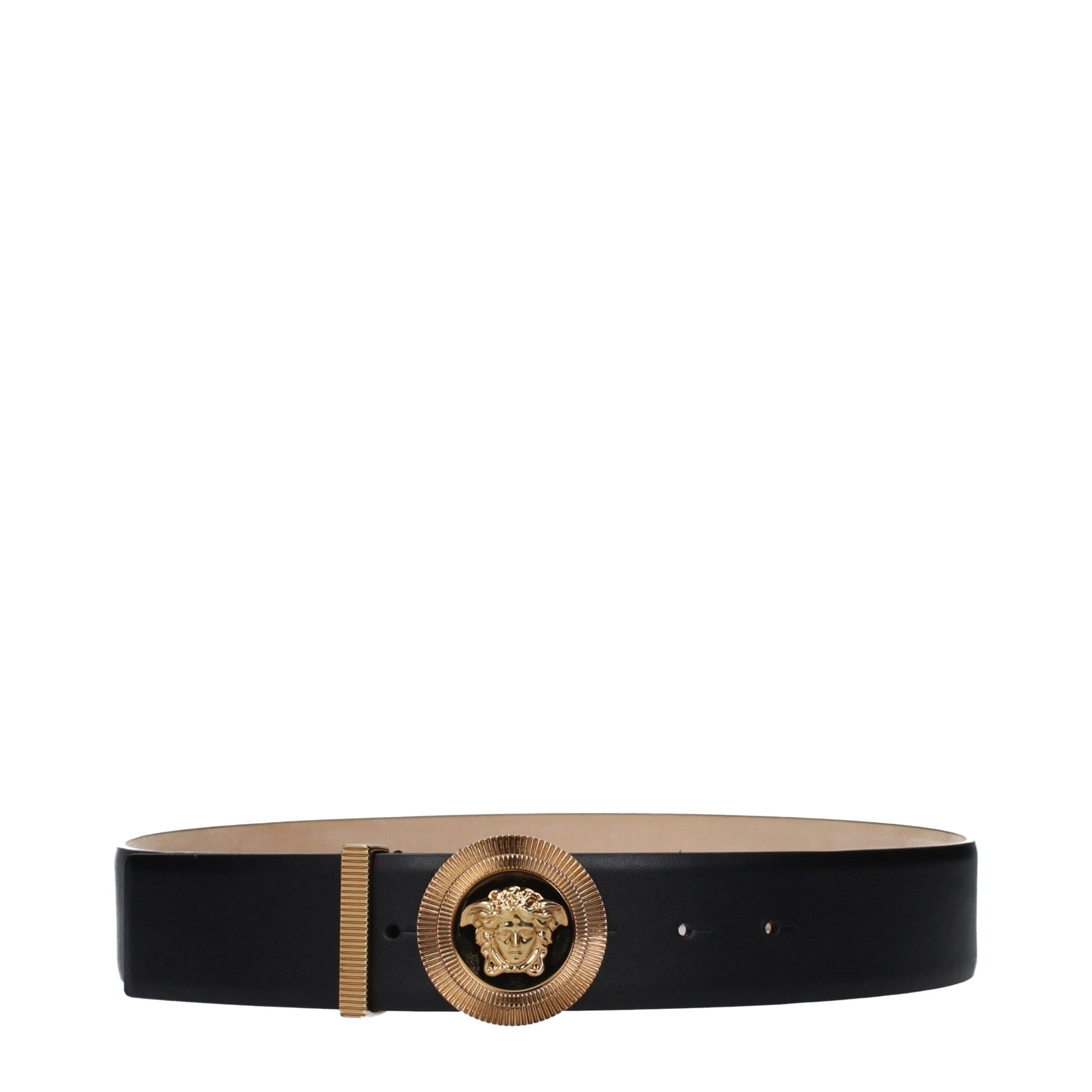 Versace Jeans Black Leather Regular Belt | Regal Royce