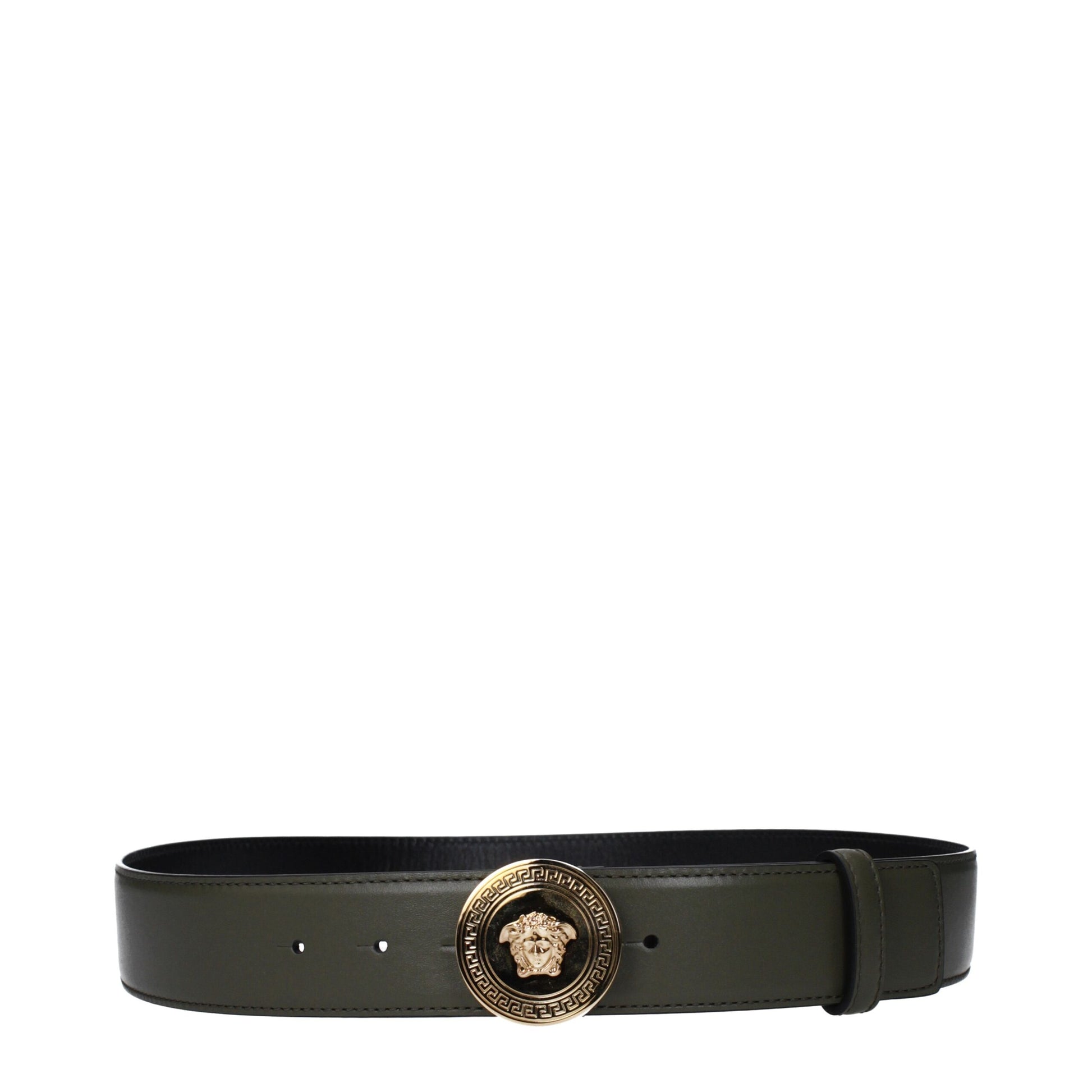 Versace Green Leather Regular Belt | Regal Royce