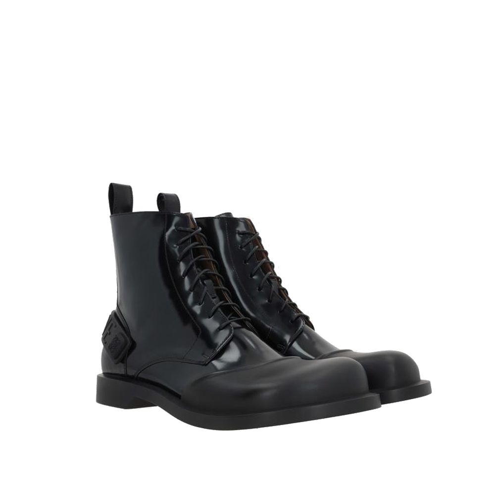 Loewe Black Calfskin Lace-Up Boots | Regal Royce