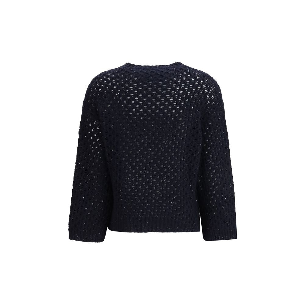 Fabiana Filippi Black Fleece Wool Sweatshirt | Regal Royce