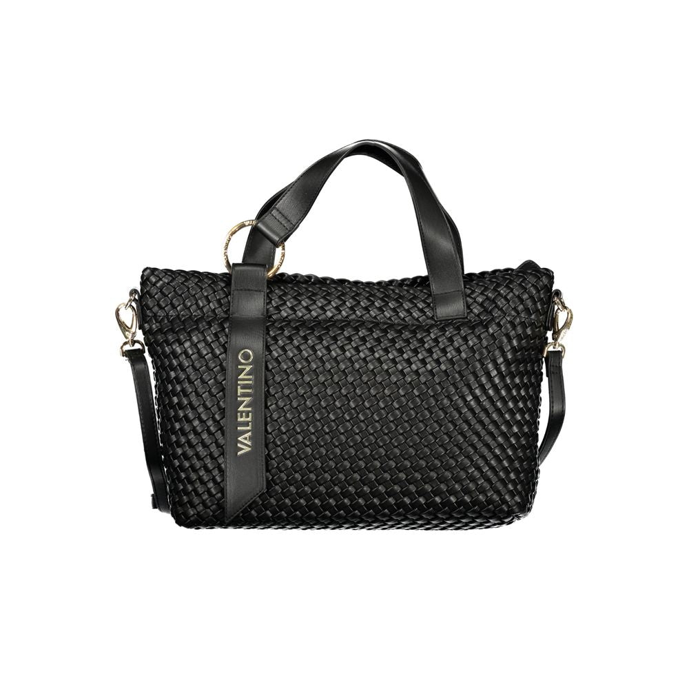 Mario Valentino Black Polyurethane Women Handbag | Regal Royce
