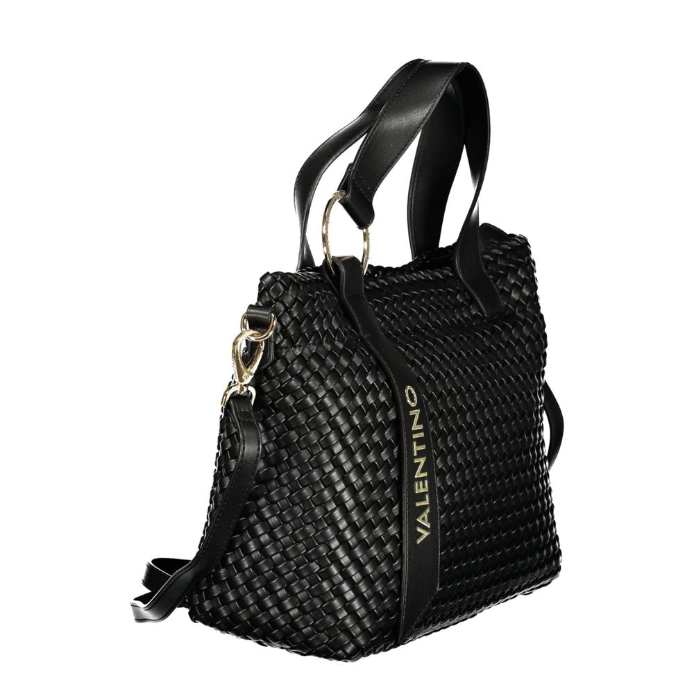 Mario Valentino Black Polyurethane Women Handbag | Regal Royce
