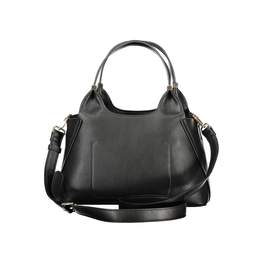 Mario Valentino Black Polyurethane Women Handbag | Regal Royce