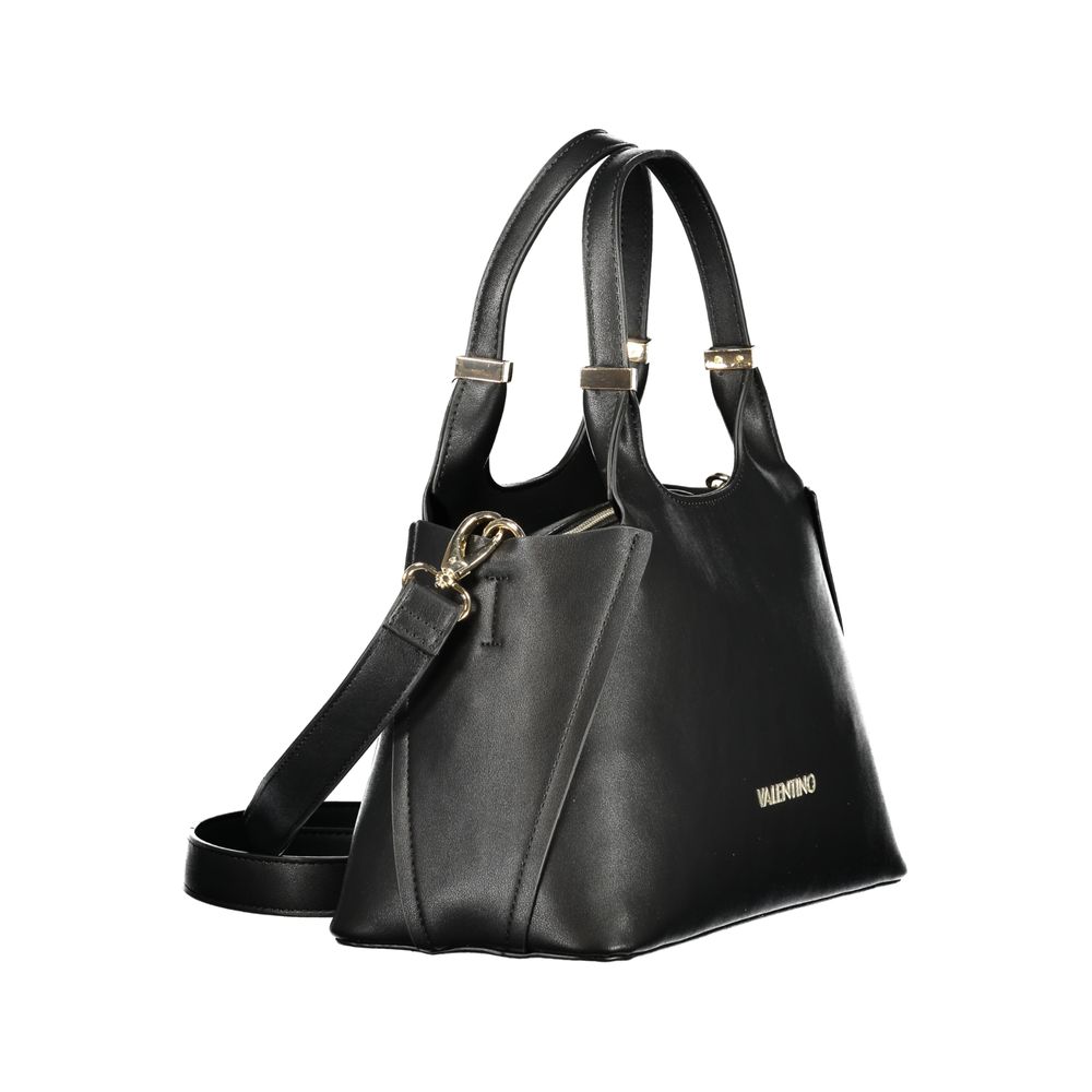 Mario Valentino Black Polyurethane Women Handbag | Regal Royce