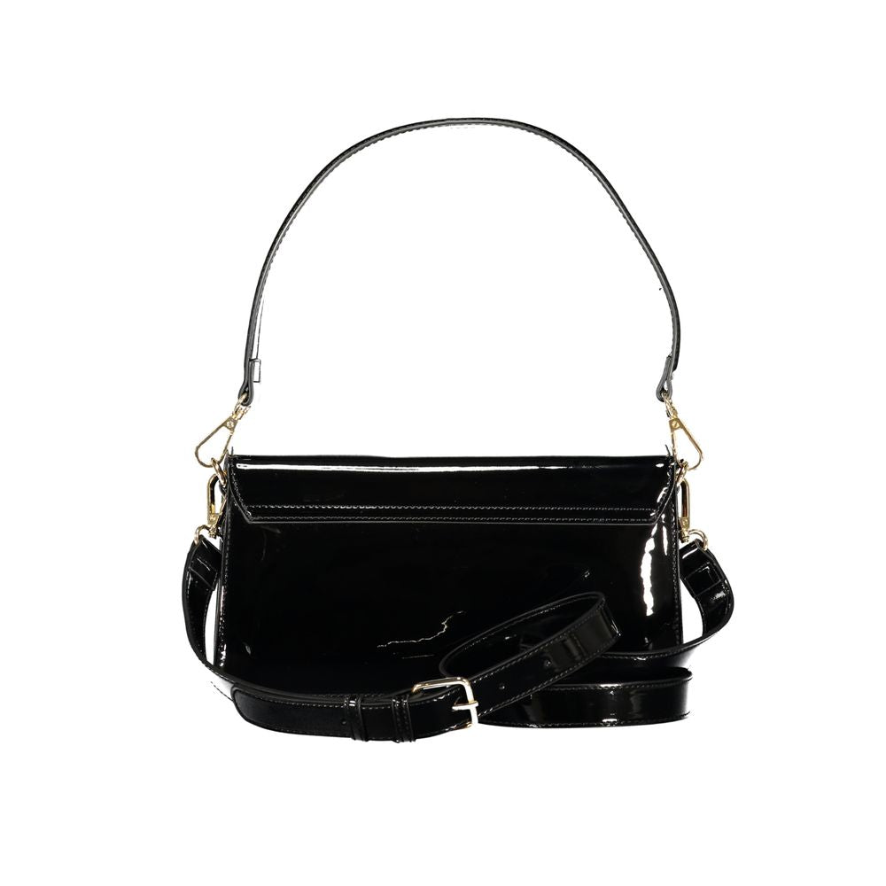 Mario Valentino Black Polyurethane Women Handbag | Regal Royce