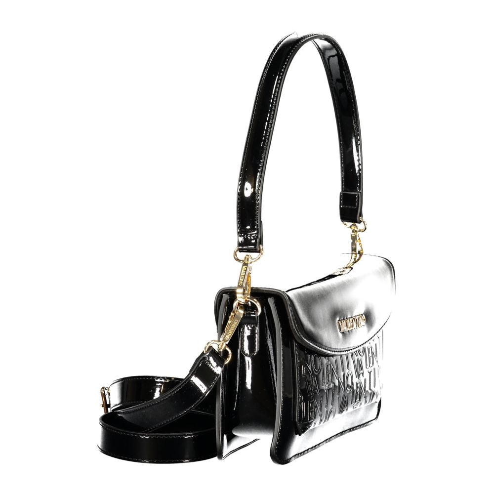 Mario Valentino Black Polyurethane Women Handbag | Regal Royce