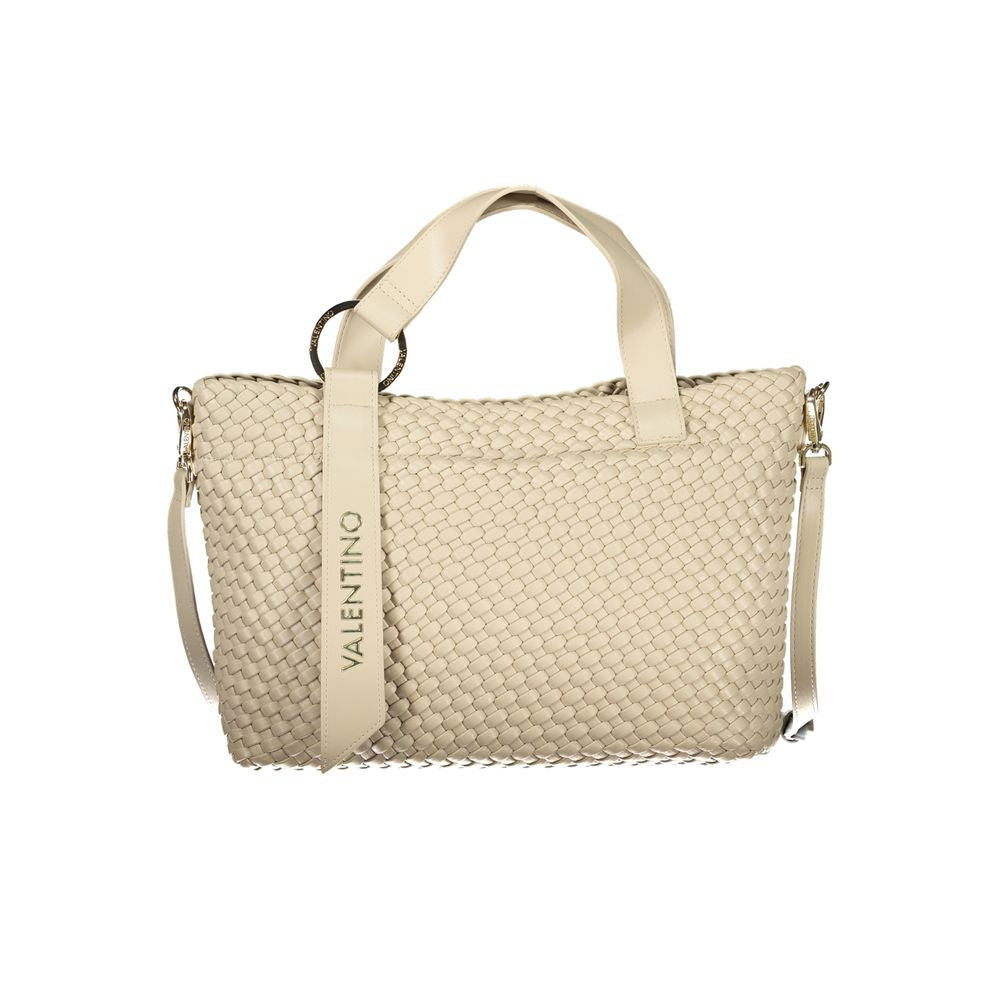 Mario Valentino Beige Polyurethane Women Handbag | Regal Royce