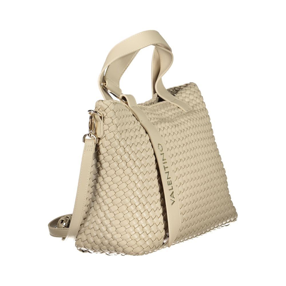 Mario Valentino Beige Polyurethane Women Handbag | Regal Royce