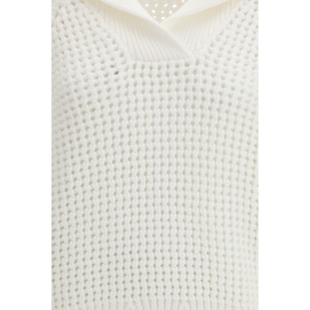 Brunello Cucinelli White Cotton Sweatshirt | Regal Royce