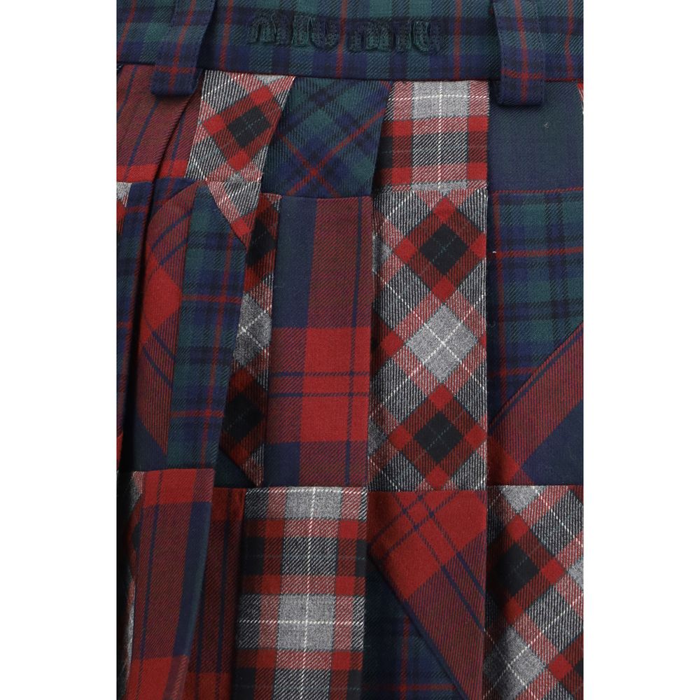 Miu Miu Multicolor Fleece Wool Mini Skirt | Regal Royce