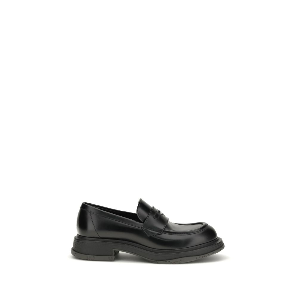 Gucci Black Calf Leather Bos Taurus Slip-On Loafers | Regal Royce