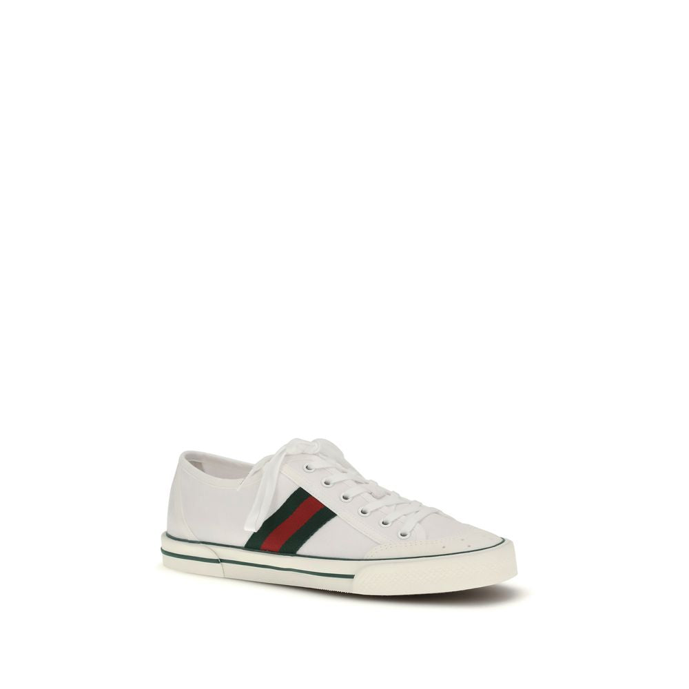 Gucci White Cotton Low Top Sneakers | Regal Royce