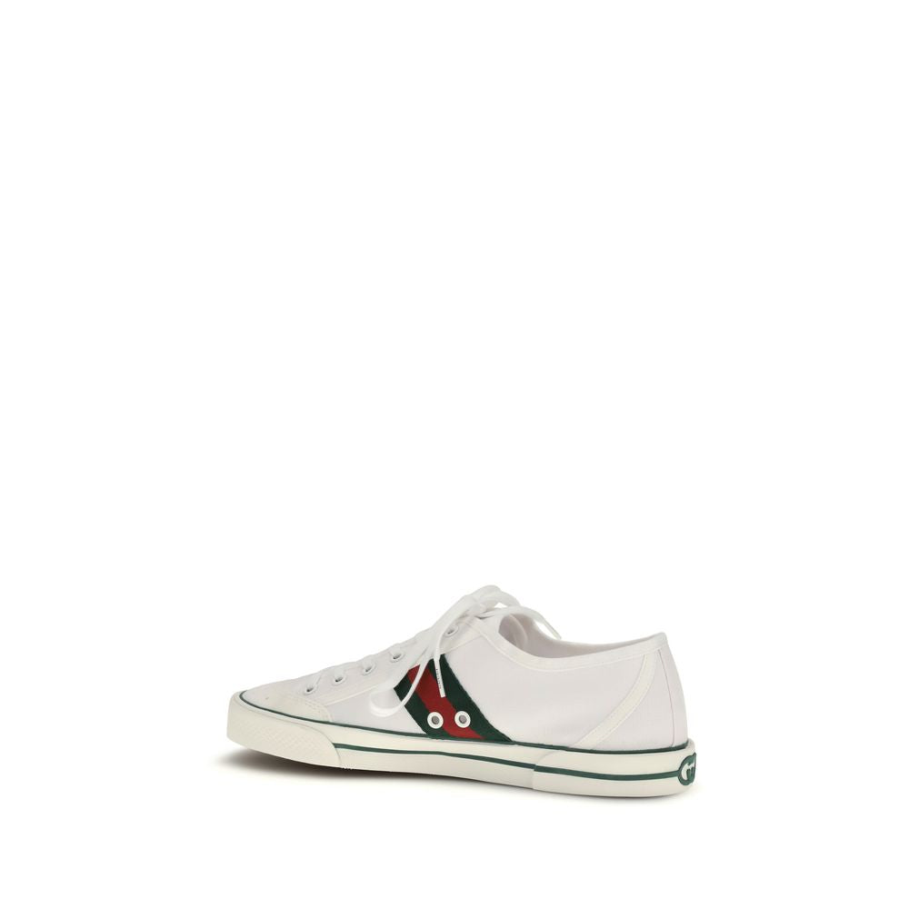 Gucci White Cotton Low Top Sneakers | Regal Royce