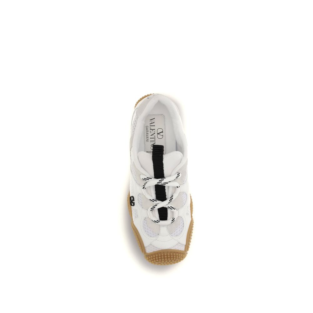 Valentino Garavani White Polyamide Athletic Sneakers | Regal Royce