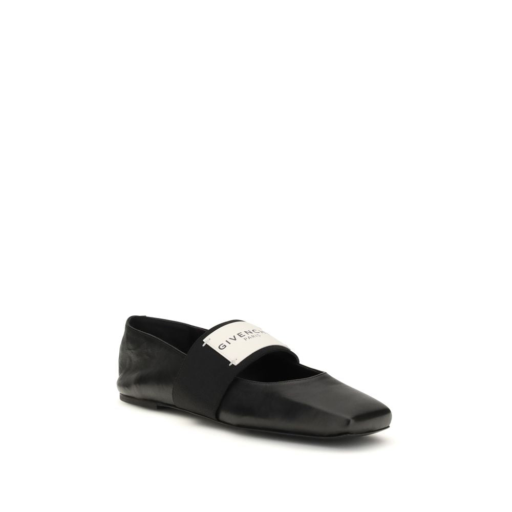 Givenchy Black Lamb Ovis Aries Aries Ballet Flats | Regal Royce