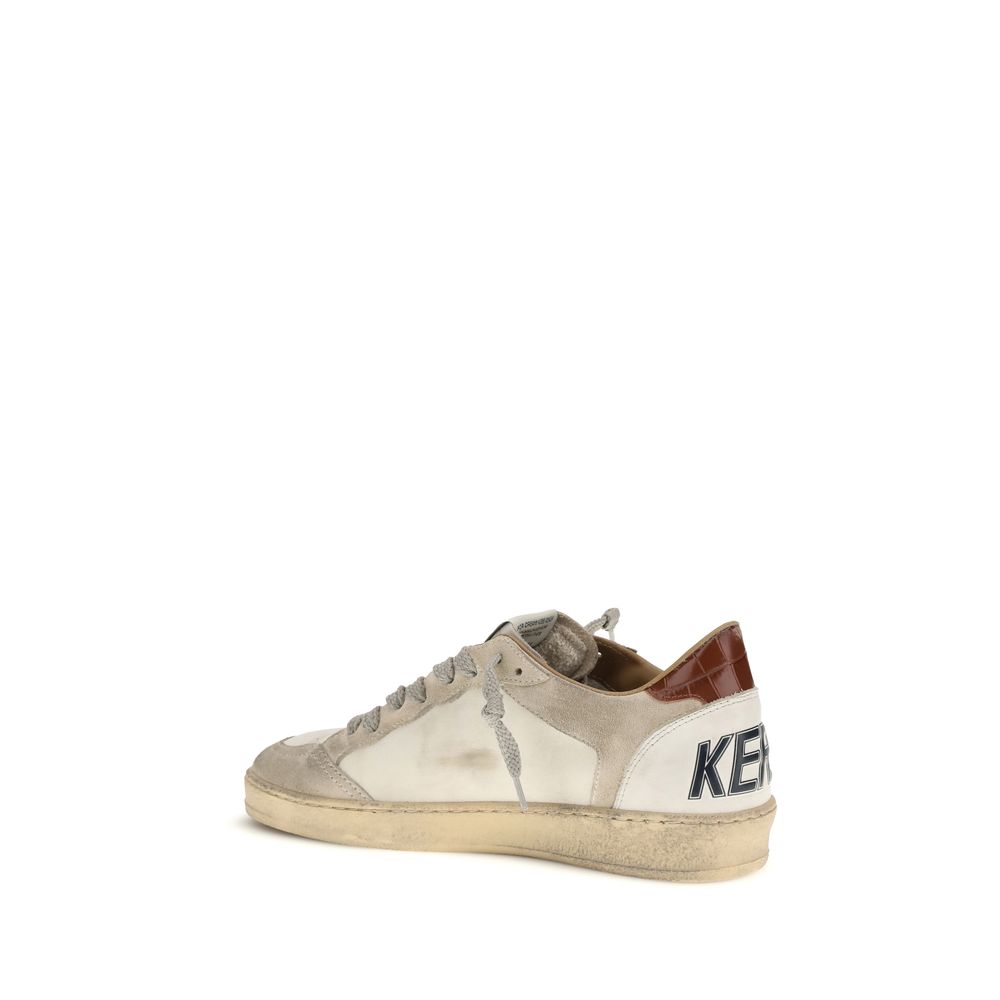 Golden Goose White Calf Leather Bos Taurus Low Top Sneakers | Regal Royce