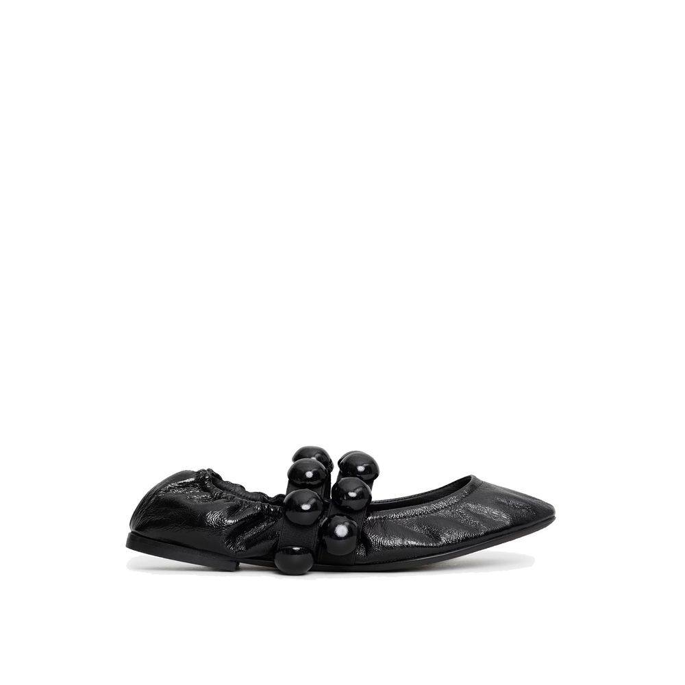 Alaïa Black Calfskin Ballet Flats | Regal Royce