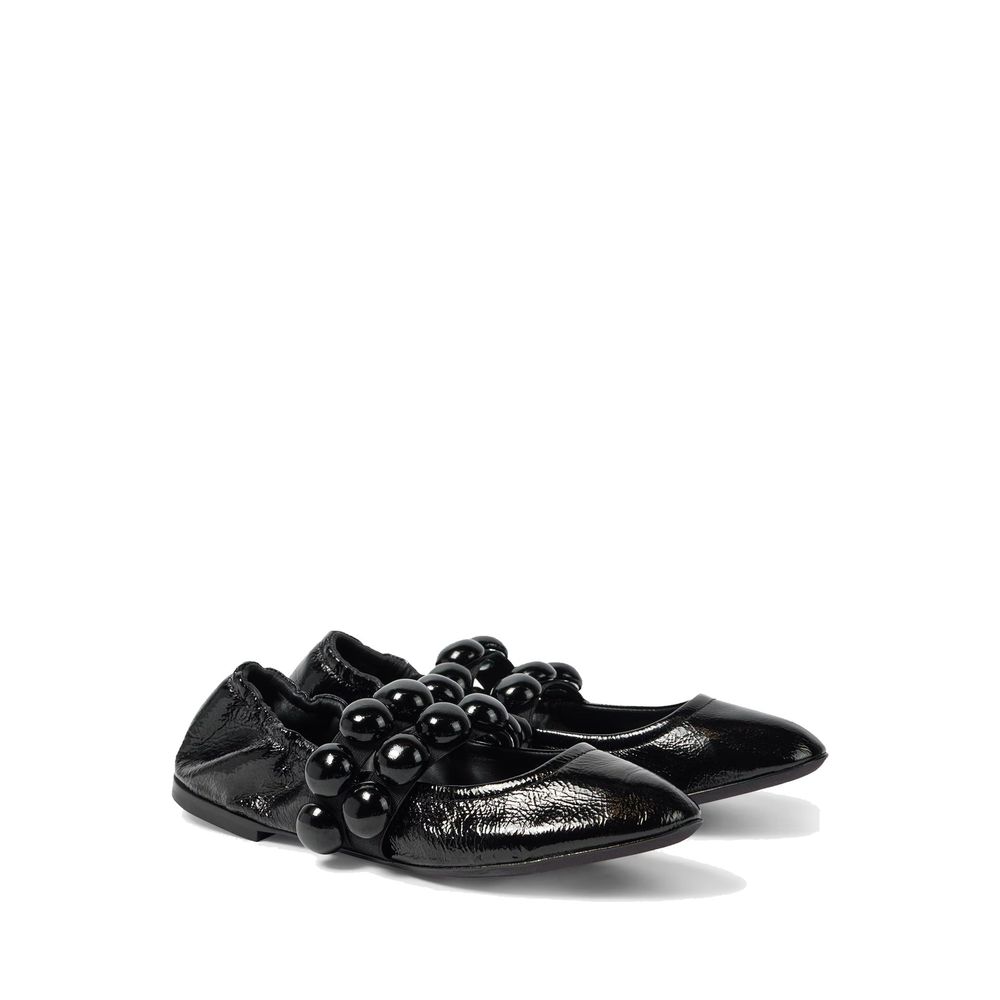 Alaïa Black Calfskin Ballet Flats | Regal Royce