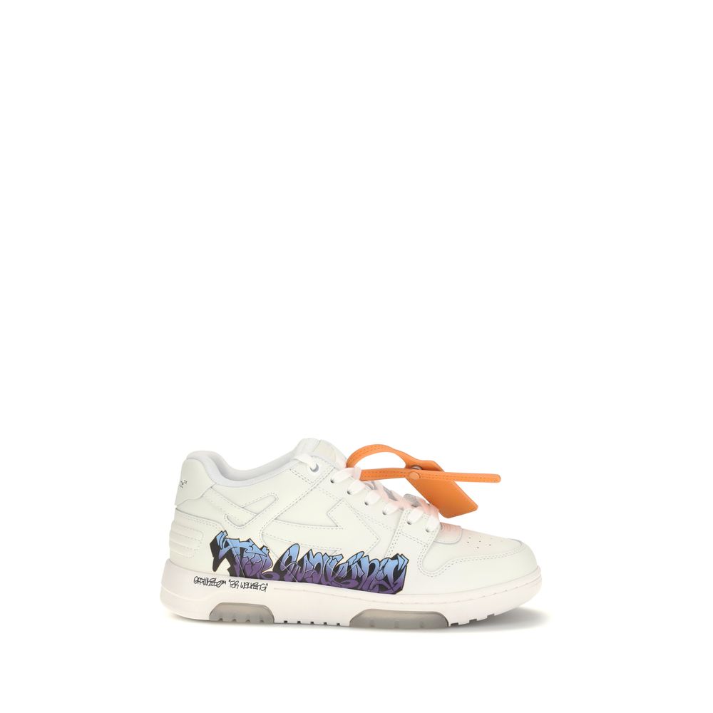 Off-White White Calf Leather Bos Taurus Athletic Sneakers | Regal Royce