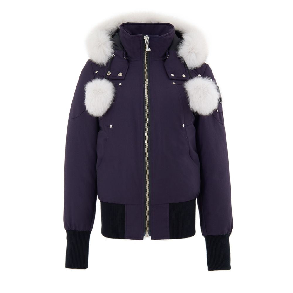 Moose Knuckles Purple Cotton Bomber | Regal Royce
