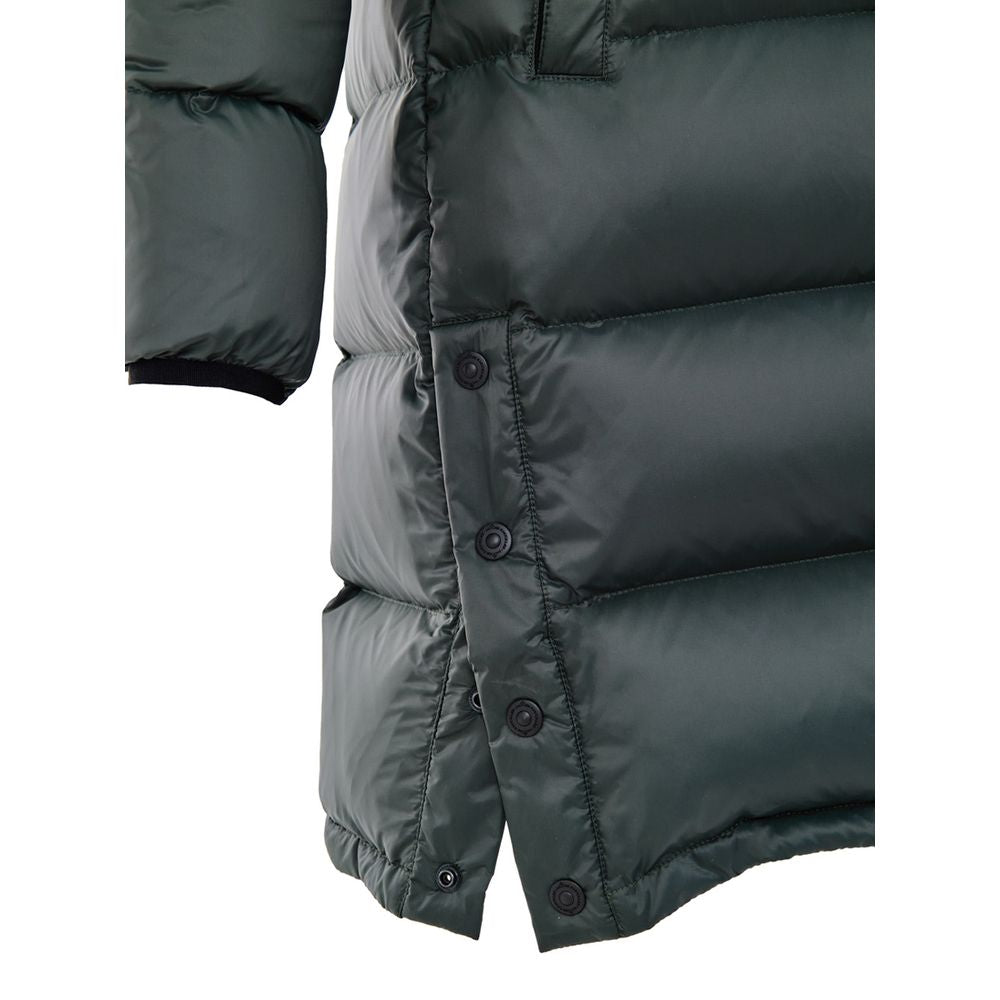 Moose Knuckles Green Cotton Full-Length Jacket | Regal Royce