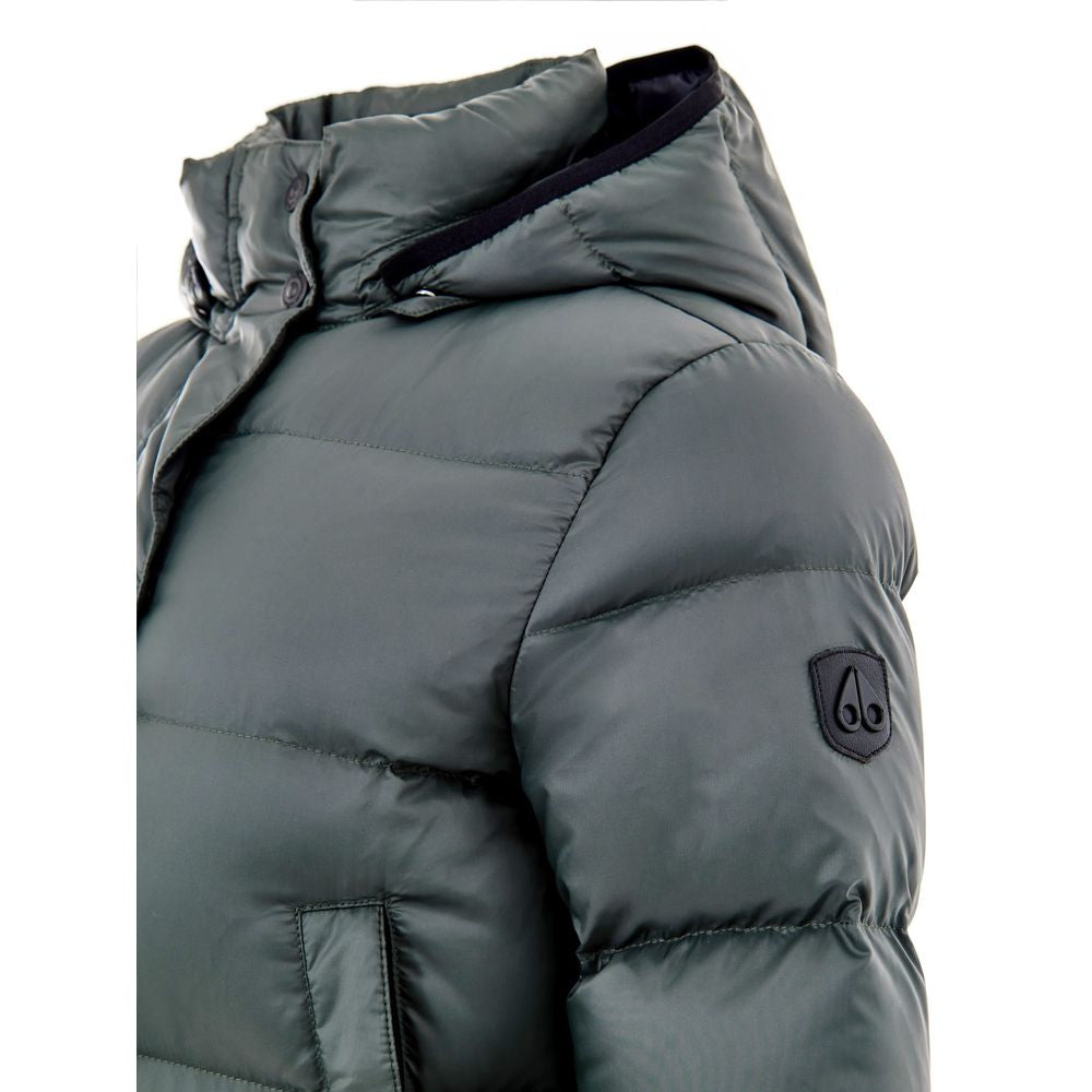 Moose Knuckles Green Cotton Full-Length Jacket | Regal Royce