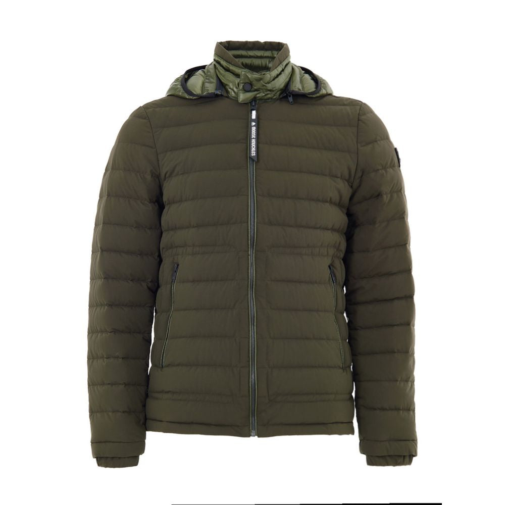 Moose Knuckles Green Nylon Coat | Regal Royce