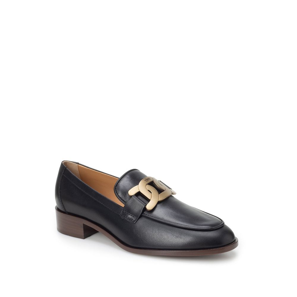 Tod's Black Calfskin Slip-On Loafers | Regal Royce