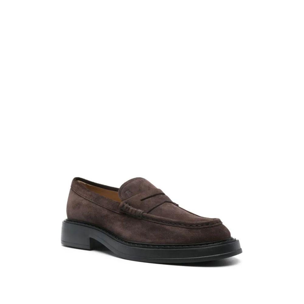 Tod's Brown Calfskin Slip-On Loafers | Regal Royce