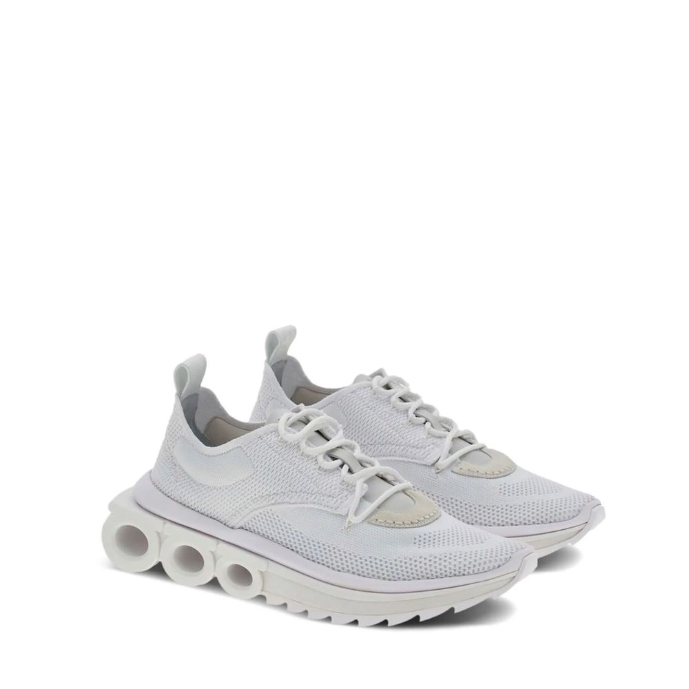 Salvatore Ferragamo White Nylon Athletic Sneakers | Regal Royce