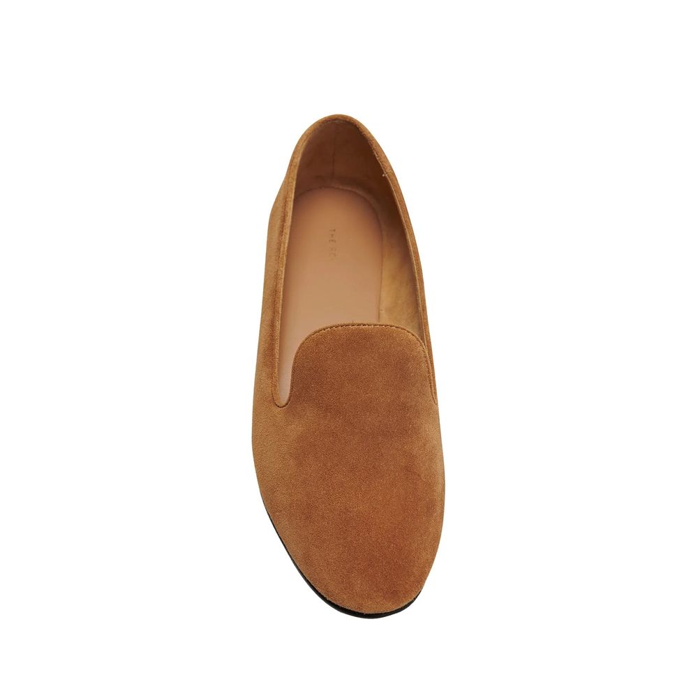 The Row Brown Calfskin Slip-On Loafers | Regal Royce