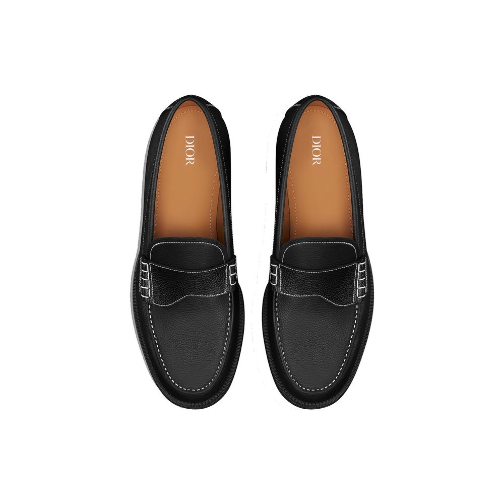 Dior Black Calfskin Slip-On Loafers | Regal Royce