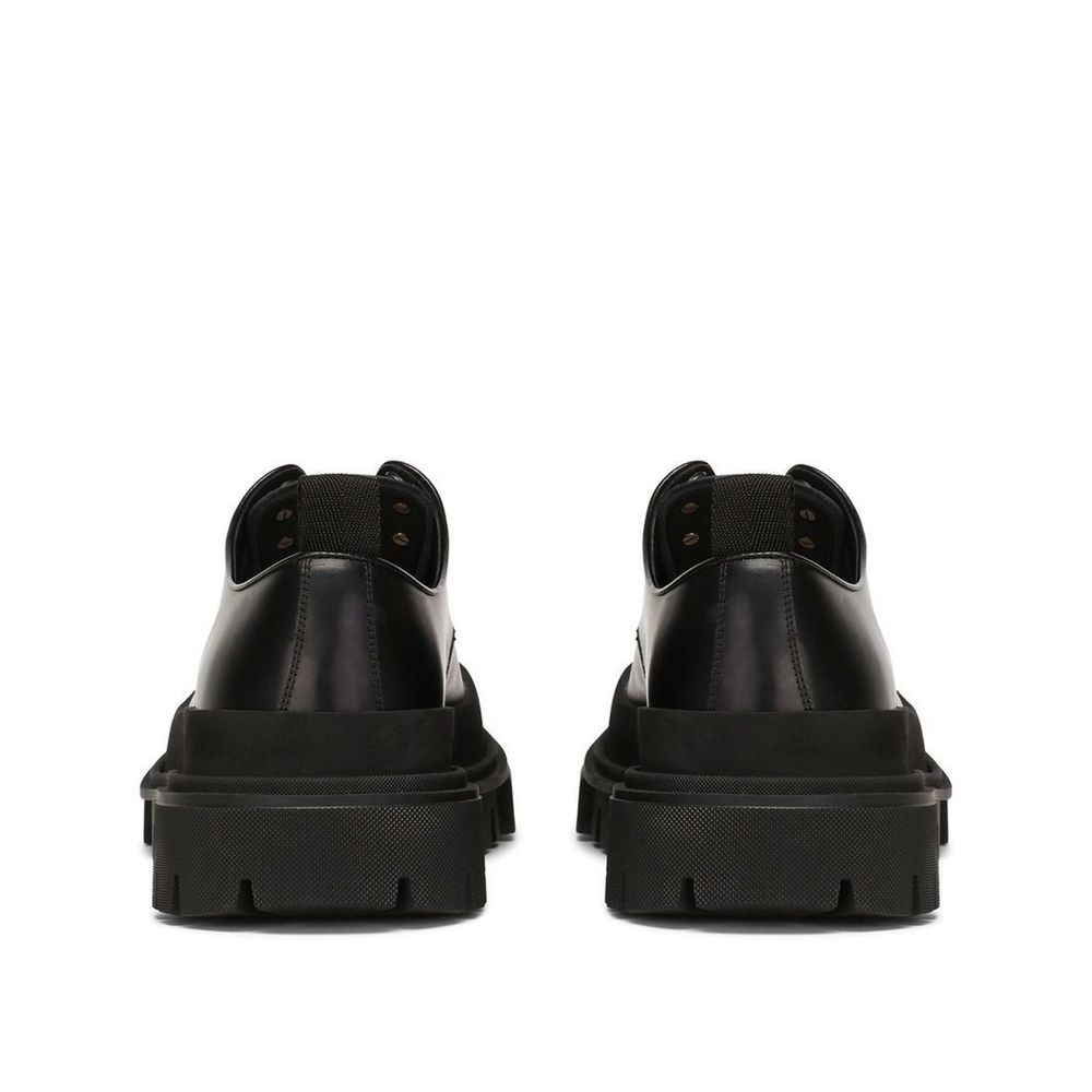 Dolce & Gabbana Black Calfskin Oxfords And Derbies | Regal Royce