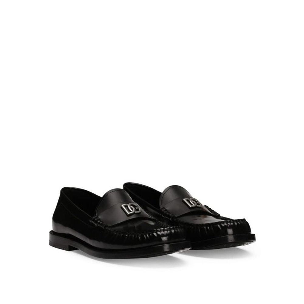 Dolce & Gabbana Black Calfskin Slip-On Loafers | Regal Royce