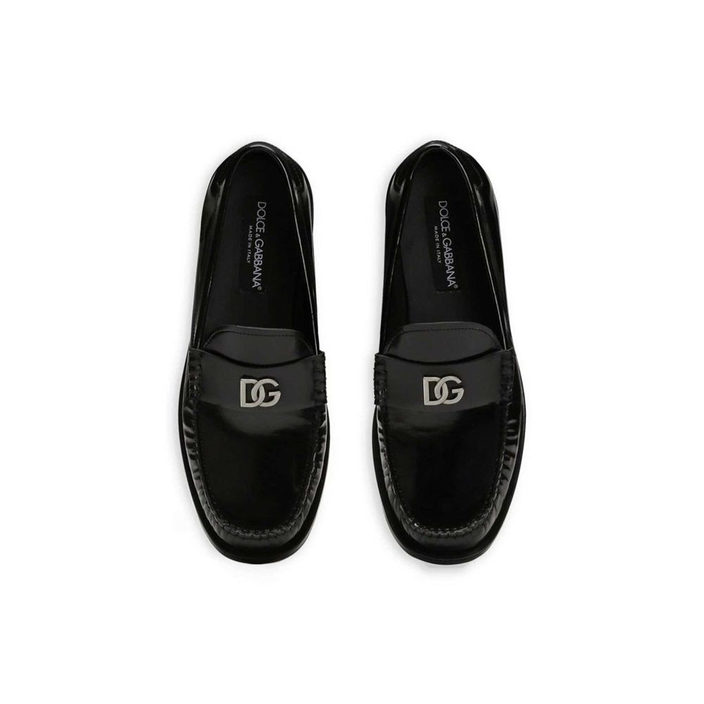 Dolce & Gabbana Black Calfskin Slip-On Loafers | Regal Royce
