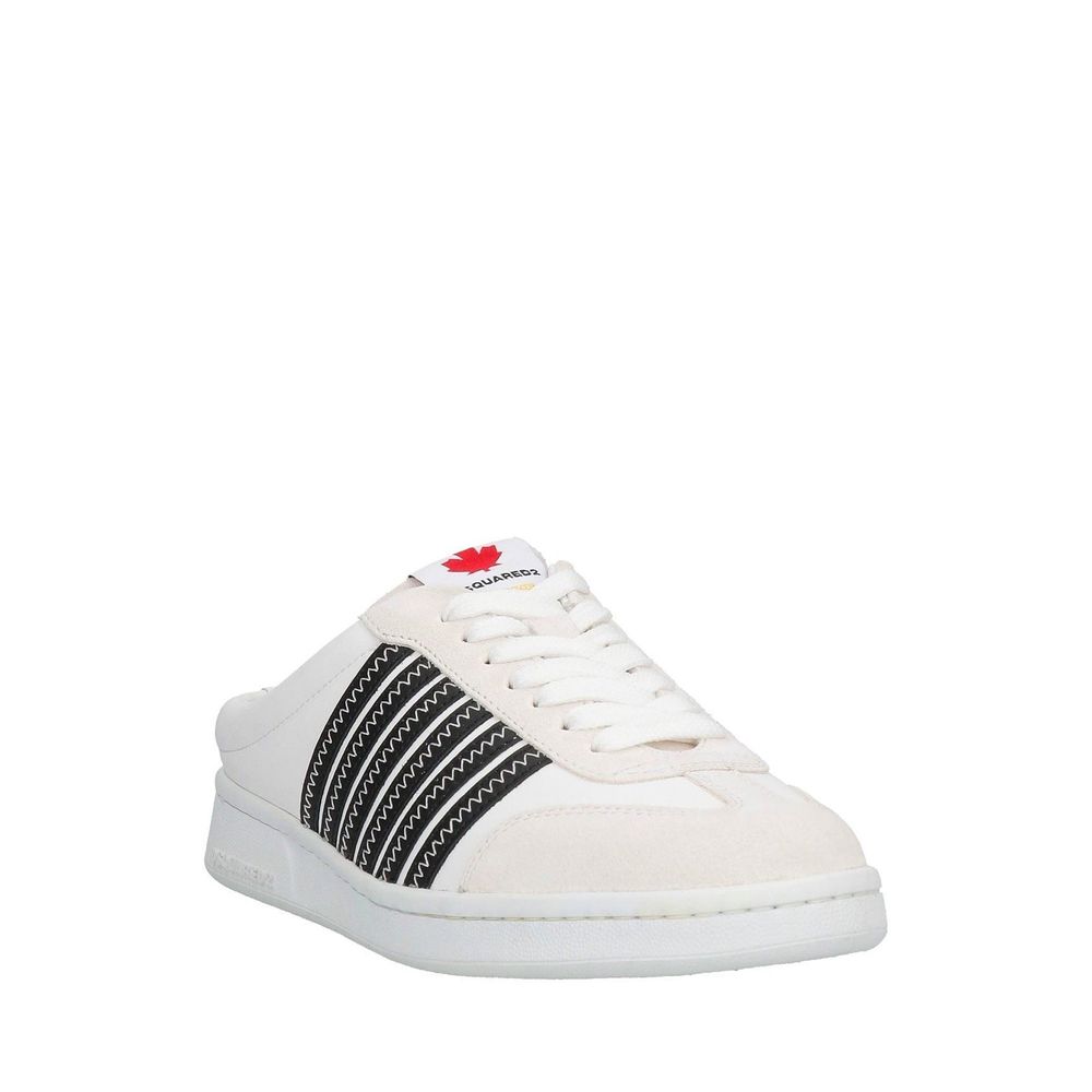 Dsquared² White Calfskin Low Top Sneakers | Regal Royce