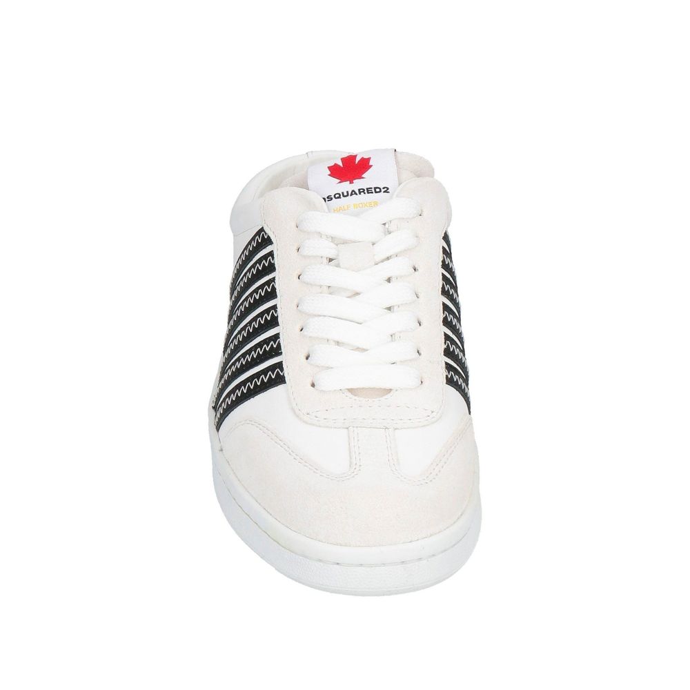 Dsquared² White Calfskin Low Top Sneakers | Regal Royce